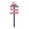 Glitzhome® 36" Directional Patriotic Top Hat Stake